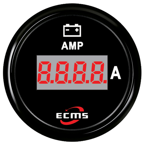 ECMS Digital Ampere Meter -150~150(A) - Black on Black -52MM AMP Gauge 800-00170