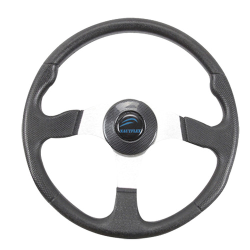 BOAT STEERING WHEEL ALUMINIUM 3-Spoke 13.4"-340mm 3/4" Shaft Marine YK7-161-A