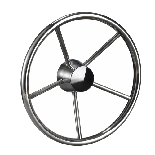 BOAT / SHIPS STEERING WHEEL STAINLESS STEEL MODEL 5-Spoke 13.4"-340mm 3/4" Shaft Marine YK7-161-C