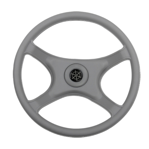 BOAT STEERING GREY WHEEL 4-Spoke 13"-330mm 3/4" Shaft Marine Universal Fit